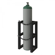 Durham Mfg GCRV Rack, 16" Wide, Black - 1 Gas Cylinder