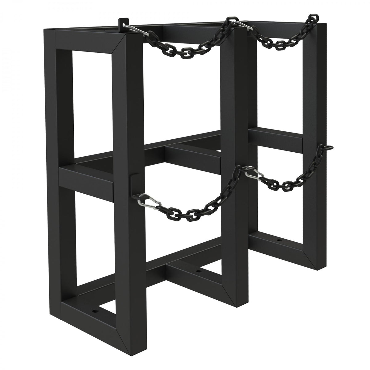 Durham Mfg GCRV Rack, 30" Wide, Black - 2 Gas Cylinders