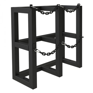 Durham Mfg GCRV Rack, 30" Wide, Black - 2 Gas Cylinders