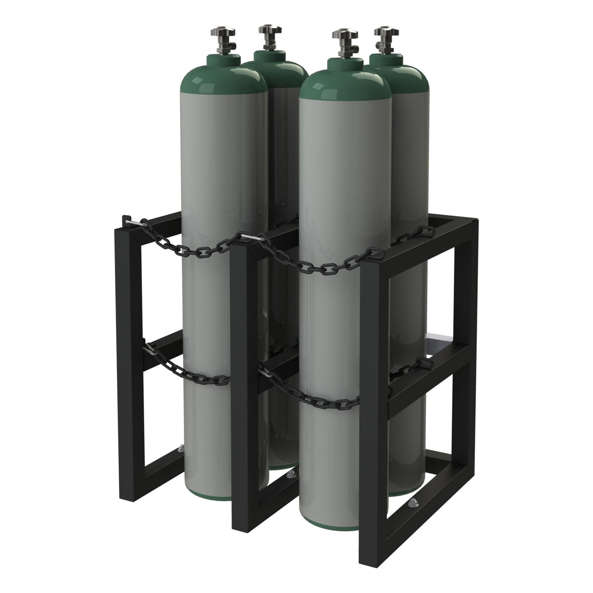 Durham Mfg GCRV Rack, 30" Wide, Black - 4 Gas Cylinders