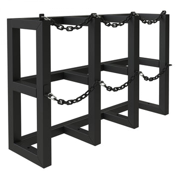 Durham Mfg GCRV-441230-08T Rack, 3 Gas Cylinders, Black - Default Title