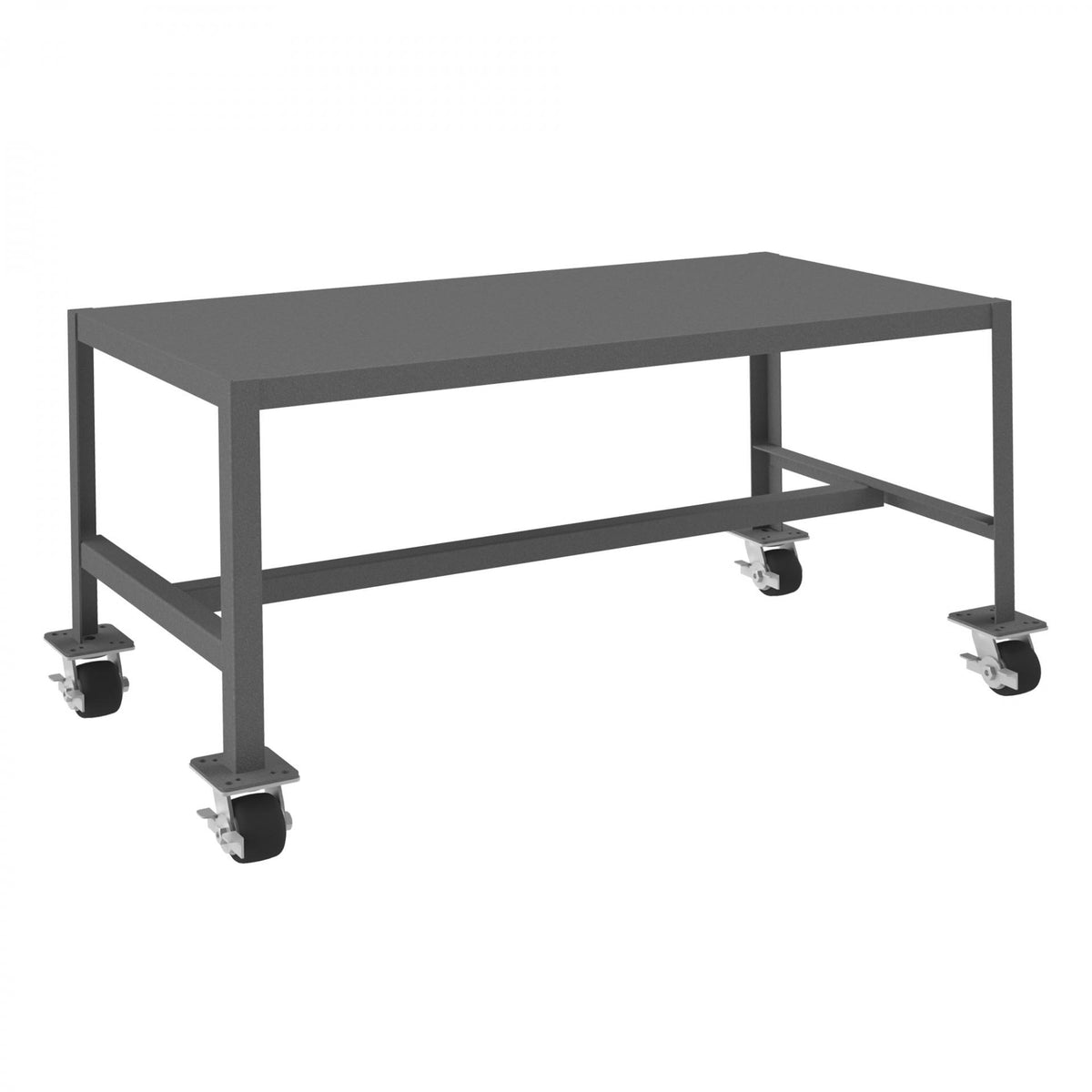 Durham Mfg Machine Table, 24 1/4" High, Gray - 24" x 48"