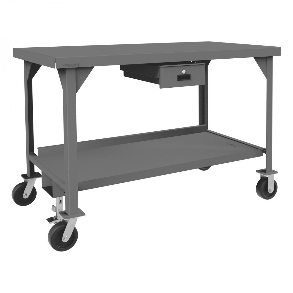 Durham Mfg HDWBMFL Workbench, 41 11/16" High, Gray - 30" x 60"