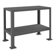 Durham Mfg Metal Shelf Machine Table, 30" High, Gray - 38 3/8" x 20 3/8"