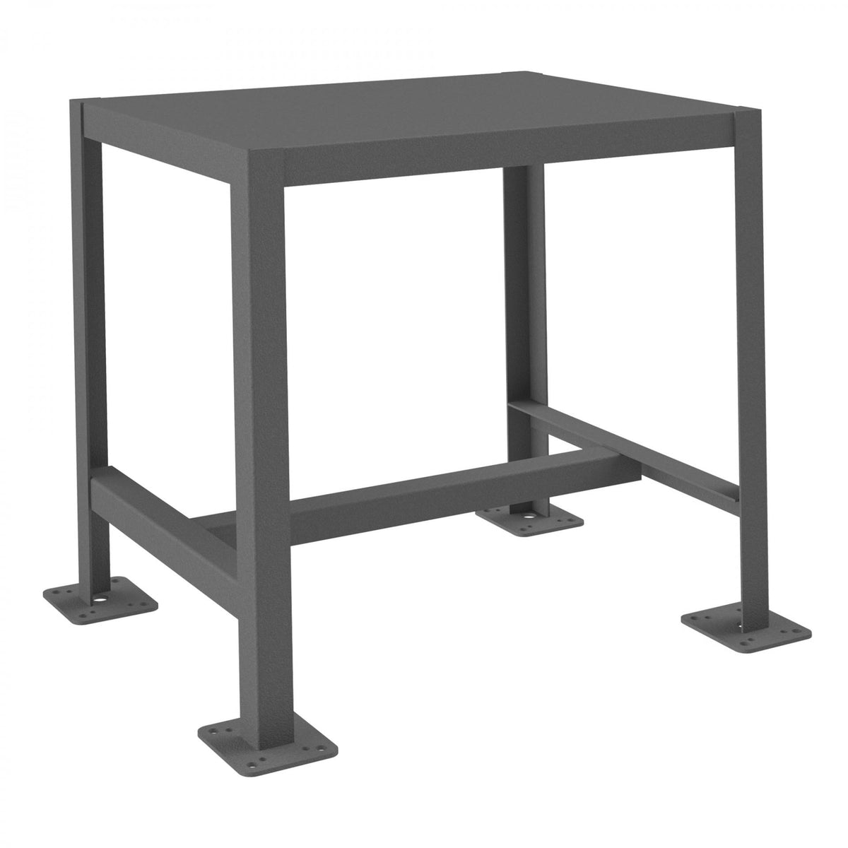 Durham Mfg Machine Table, 24 3/16" High, Gray - 18" x 24"
