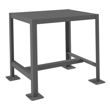 Durham Mfg Machine Table, 24 3/16" High, Gray - 18" x 24"