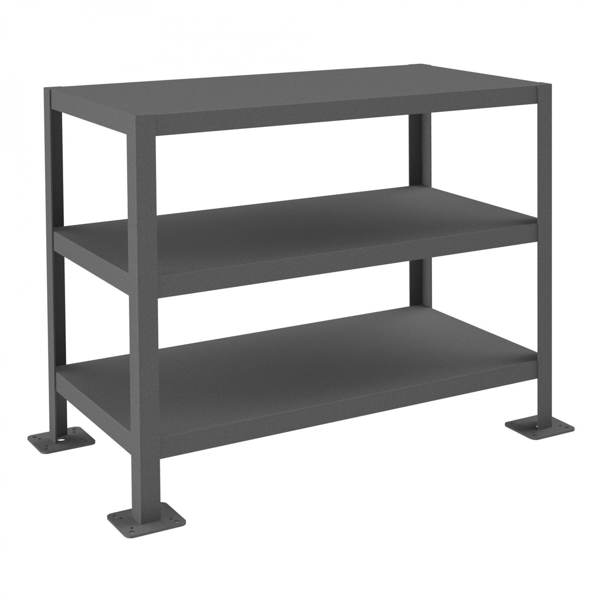 Durham Mfg Machine Table, 39 1/4" Wide, Gray - 18" x 36"