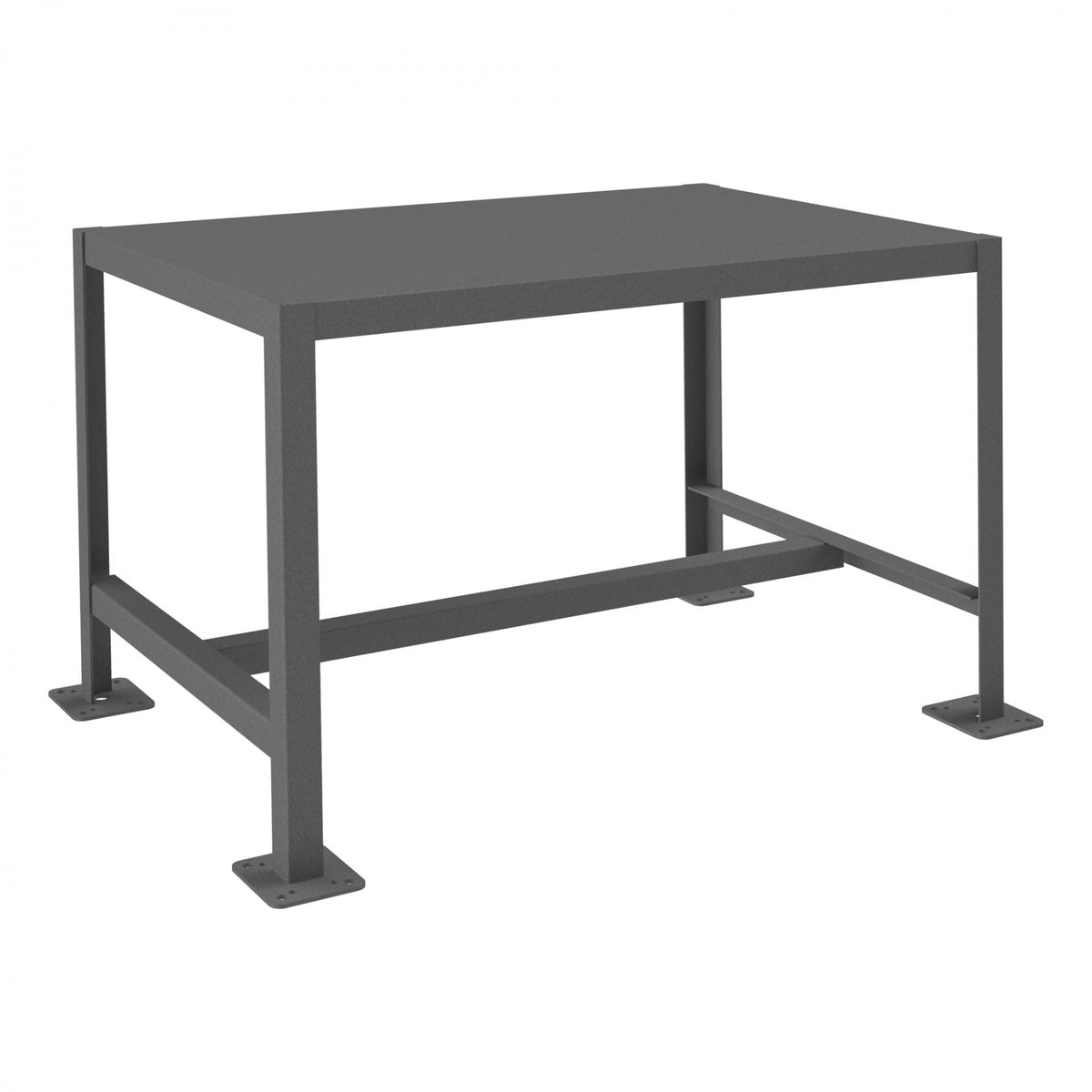 Durham Mfg Machine Table, 24 3/16" High, Gray - 24" x 36"