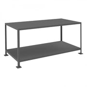 Durham Mfg Shelf Machine Table, 51 1/4" Wide, Gray - 36" 72"