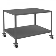 Durham Mfg Machine Table, 36 1/4" High, Gray - 51 1/4" x 38 3/4"
