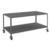 Durham Mfg Machine Table, 36 1/4" High, Gray - 75 1/4" x 38 3/4"