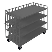 Durham Mfg OPT-6030 Truck, 68 1/8" Wide, Gray - 4 Shelves