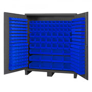 Durham Mfg SSC-722484-BDLP-264 Bin Storage Cabinet, 72" Wide - Blue Gray