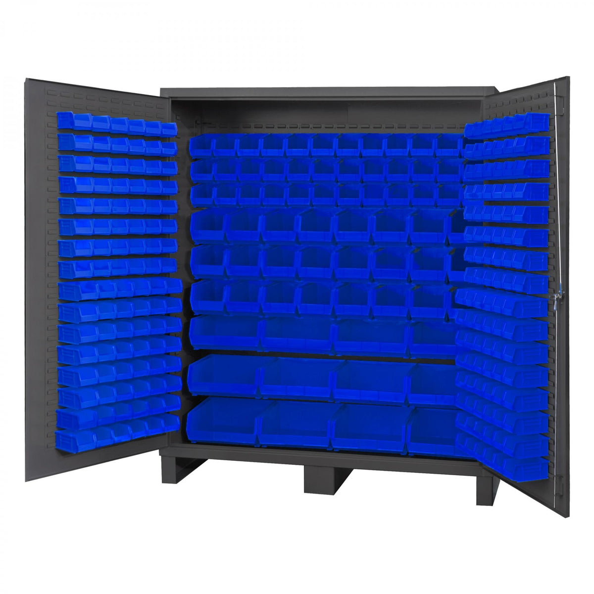 Durham Mfg SSC-722484-BDLP-264 Bin Storage Cabinet, 72" Wide - Blue Gray