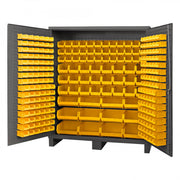 Durham Mfg SSC-722484-BDLP-264 Bin Storage Cabinet, 72" Wide - Gray Yellow