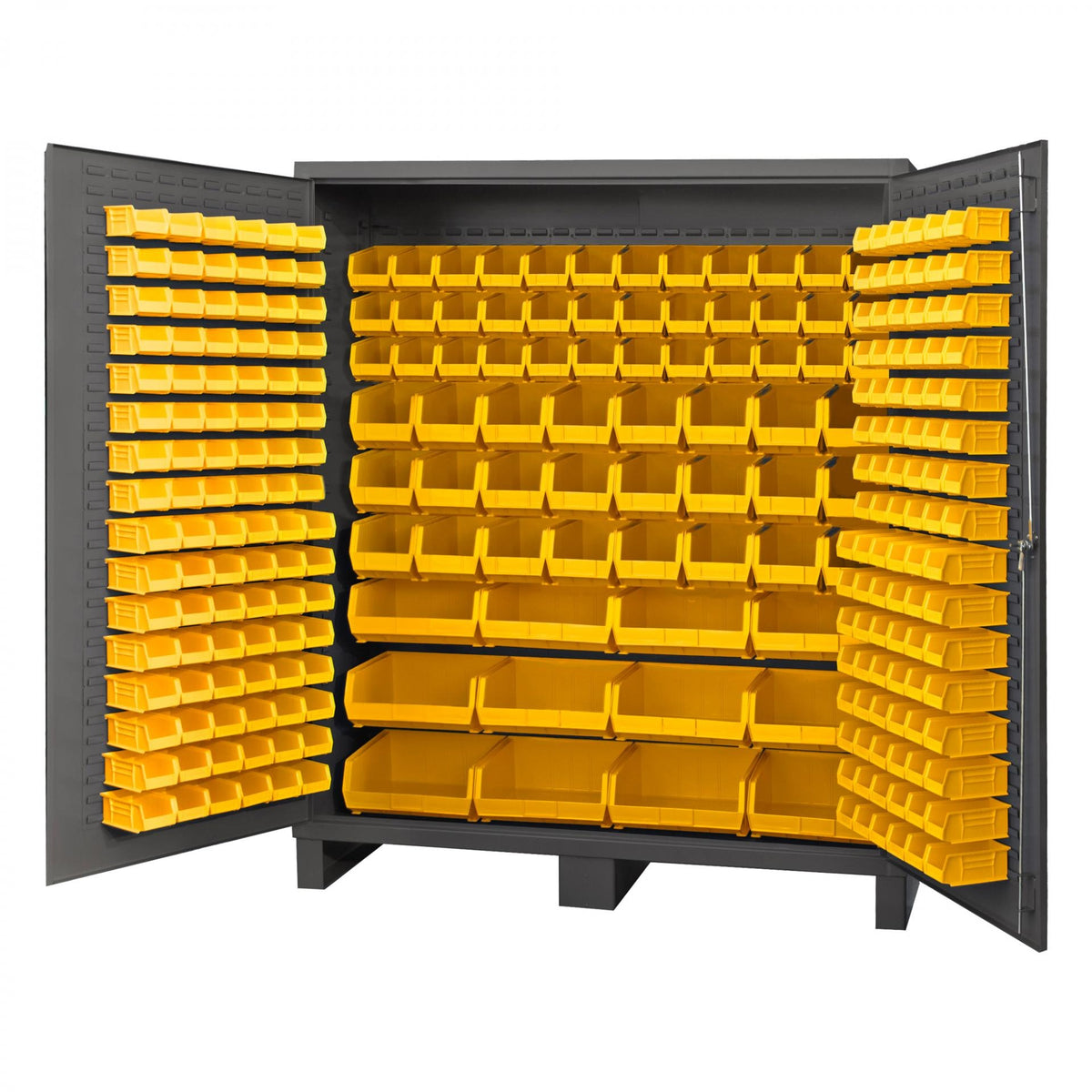 Durham Mfg SSC-722484-BDLP-264 Bin Storage Cabinet, 72" Wide - Gray Yellow