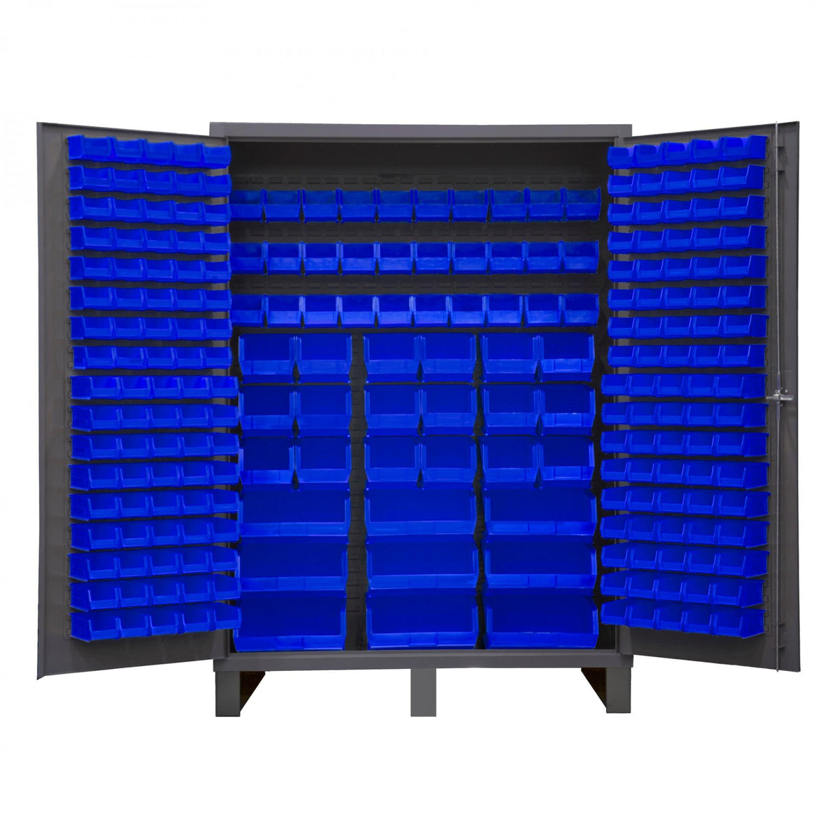 Durham Mfg SSC-227 Bin Storage Cabinet, 60" Wide - Blue Gray