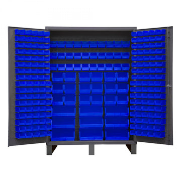 Durham Mfg SSC-227 Bin Storage Cabinet, 60" Wide - Blue Gray