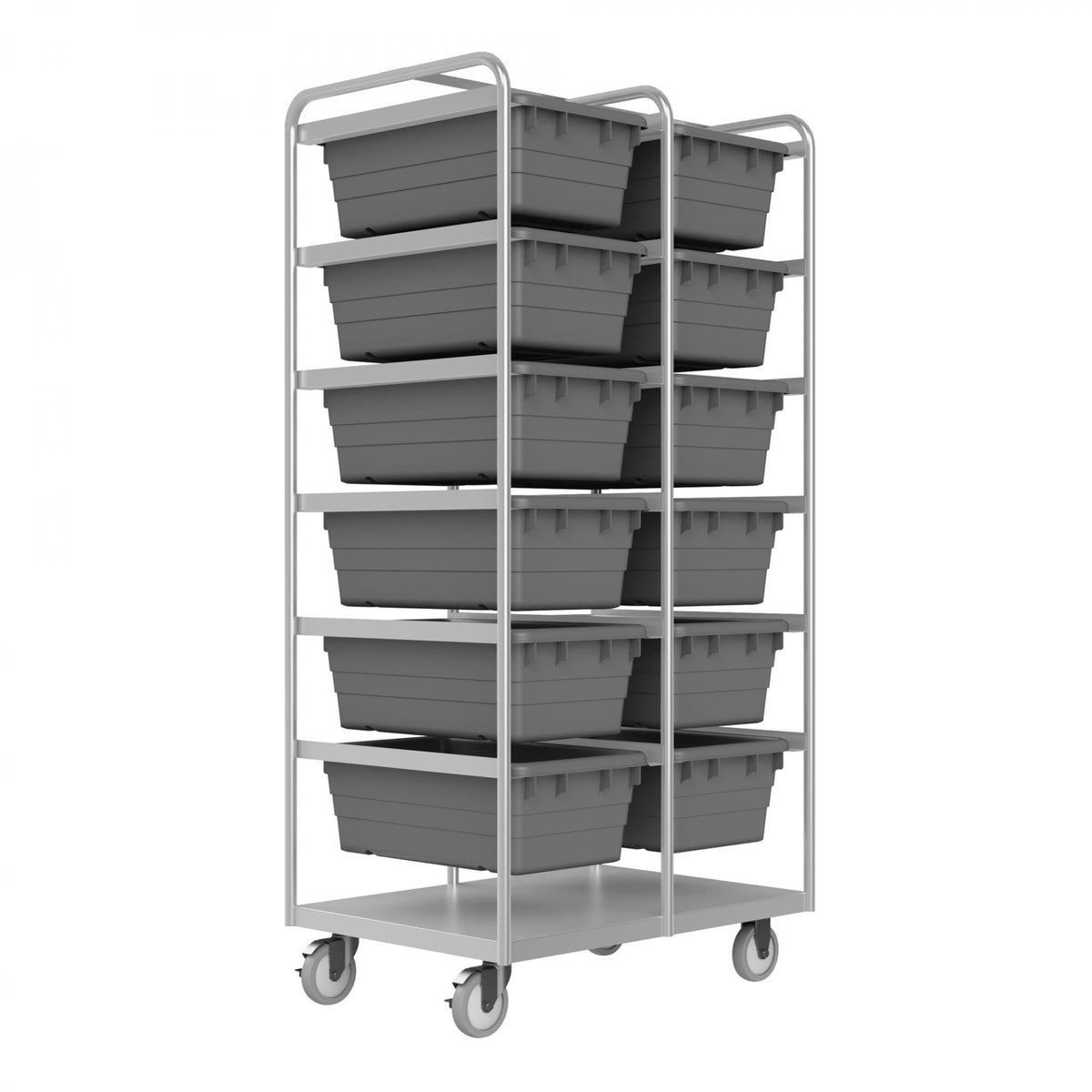 Durham Mfg STBR-303672-12-5PU Bin Cart, 36 3/4" Wide, Gray - Default Title
