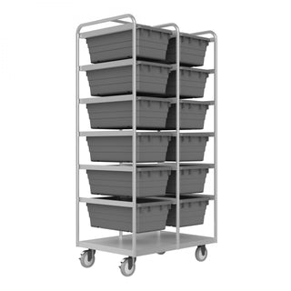 Durham Mfg STBR-303672-12-5PU Bin Cart, 36 3/4" Wide, Gray - Default Title