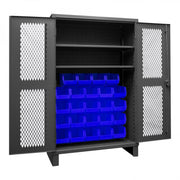 Durham Mfg HDCV48-24B Bin Storage Cabinet, 48" Wide - Blue Gray