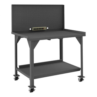 Durham Mfg DWBM-3048-BE-PB-PS-95 Workbench, 30" x 48", Gray - Default Title