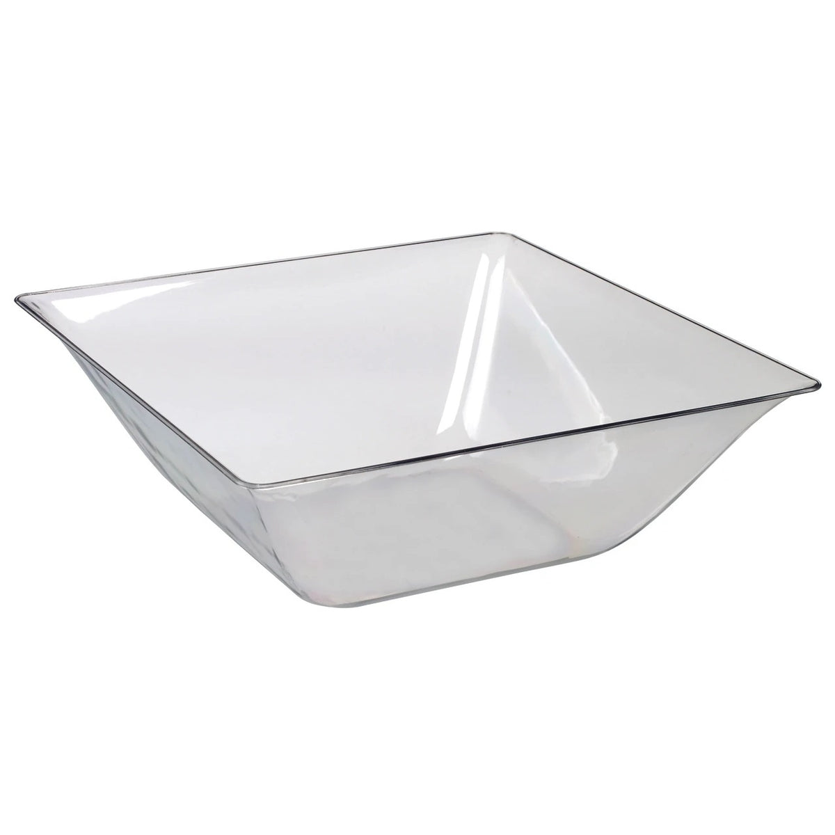 Solia Fluid Polystyrene Plastic Bowl, Clear - 47.3 oz.