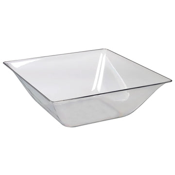 Solia Fluid Polystyrene Plastic Bowl, Clear - 47.3 oz.