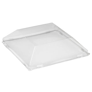 Solia Quartz Recycled PET Lid, 1 3/8" High, Clear, 200/Case - 3 1/2"