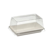 Solia PET Plastic Lid, Clear - 2 7/16" x 3 15/16"