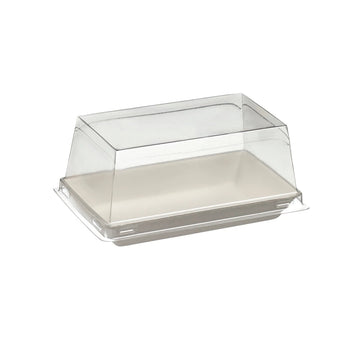 Solia PET Plastic Lid, Clear - 2 7/16" x 3 15/16"