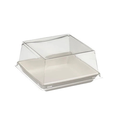 Solia PET Plastic Lid, Clear - 3 1/2" x 3 1/2"