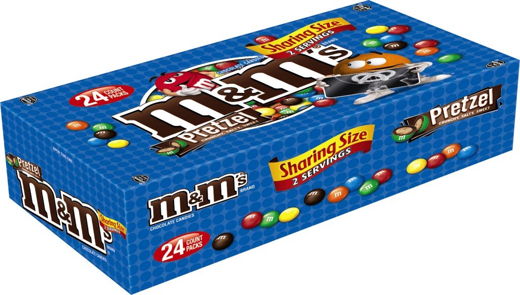 Pretzel Chocolate Candy Sharing Size 2.83-Ounce Pouch 24-Count by M&M's – 2.83 Ounce (Pack of 24), Pack of 24, Model 40000446514