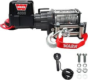 WARN 4000 DC 12V Utility Winch with Wire Rope - 4000 lb Pulling Capacity