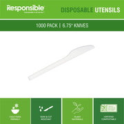 Responsible Products 6.75" Knives White (1000 Count) / White / 1000 Knives