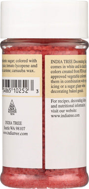 Red Decorating Sugar by India Tree – 3.3 Ounce (Pack of 1), Red, Model 0734865102523