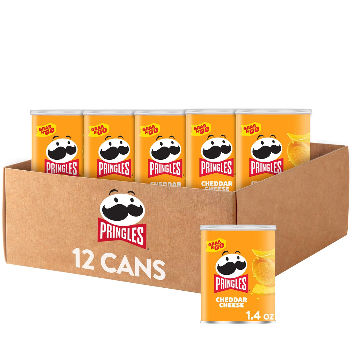 Pringles Cheddar Cheese / 1.4 Ounce (Pack of 12) / No Color Potato