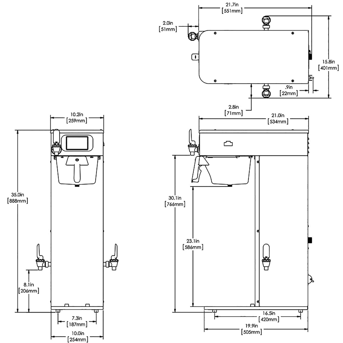 ICB-DV Infusion Series Platinum Edition Tall Coffee Brewer by Bunn – Silver, Model 53300.0101