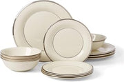 Lenox 896065 Solitaire 12-Piece Dinnerware Set, Service for 4