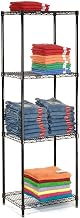 Nexel 4 Tier Black Epoxy Wire Shelving Starter Unit, 30" W x 18" D x 86" H