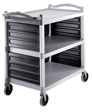 (1100) Single Shelf Panel Set for KD Utility Carts by Cambro – Polypropylene, Black, Model 788699