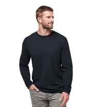 Men's Cloud Waffle Crew Black L by TravisMathew – Large, Polyester, Black, Model 1MW447