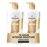 Conditioner, Daily Moisture Renewal - Pro-V Nutrients for Dry, Color-Treated, Straight to Curly Hair, 72-Hour Hydration & Softness, 25.1 Oz Each, 2-Pack + Miracle Rescue Shot (0.5