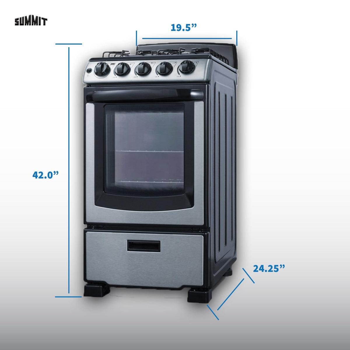 Summit Appliance Black / 2.3 cubic_feet / 1 Freestanding Ranges