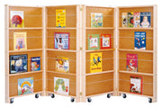 ® Folding Mobile Room Divider Bookcase & Bookshelf by Jonti-Craft – 48 inches high x 96 inches wide x 2.5 inches deep, Wood, Yellow, Model 0267JC