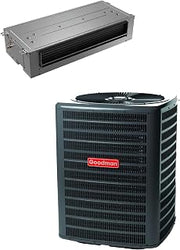 Goodman 2.5 Ton 14.3 SEER2 R-32 Central Air Conditioning System with Ceiling-Mount Air Handler & 5 kW Electric Heat (GLXS4MA3010, ACST30LU1305)