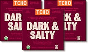 TCHO Dark & Salty 81% Dark Chocolate Bars (3 pack) |Plant Based, Organic & Fair Trade Certified Chocolate | Non GMO, Non-Dairy, Vegan, Soy Free (2.1oz each)