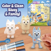 Scribble Scrubbies Deluxe Bluey Playset (3ct) by Crayola – 6PK, Plastic, Blue, White, Gray, Model 740245