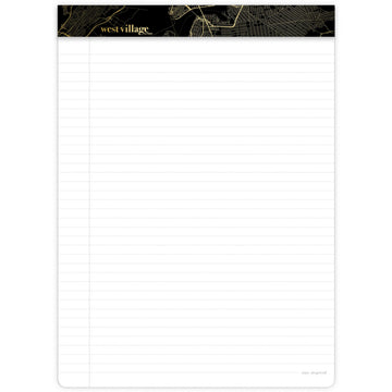 Notepad Wide Ruled 8.5" x 10.75" Paper by Mead – 10.75"L x 8.5"W (Pack of 1), West Village, Model WV0056F