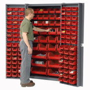 Deep Door Bin Cabinet by Global Industrial – 16 Gauge Steel, Grey, Model 662136RD